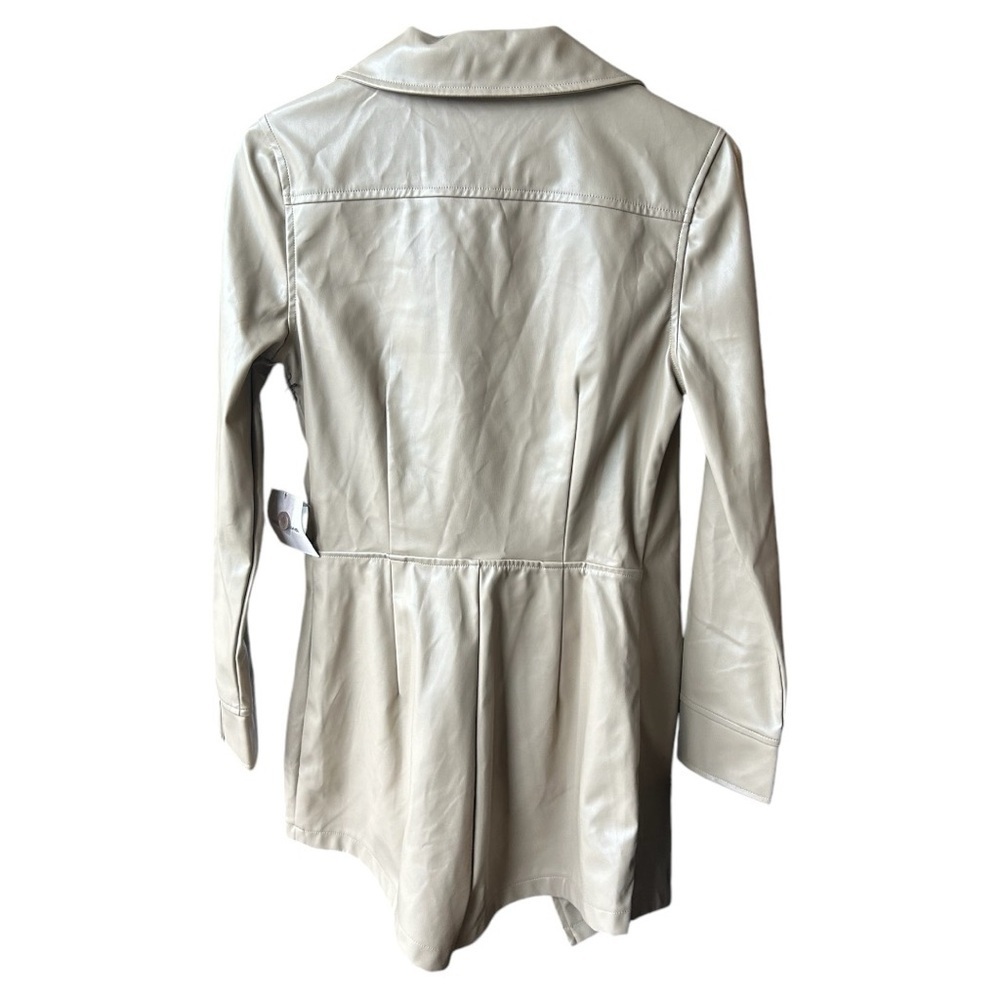 New Superdown Chantel Leather Romper In Nude - Picture 3 of 10